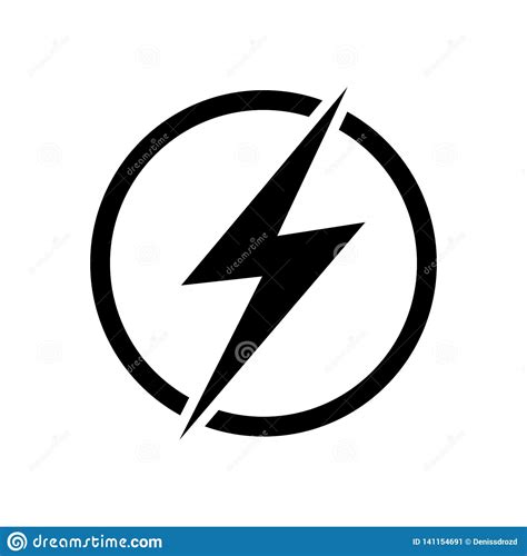 Lightning Icon Illustration Electric Power Vector Logo