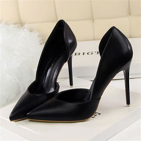 Womens Classic Pointed Toe Stiletto High Heeled Club Wedding Ladies Pumps Shoes Ebay