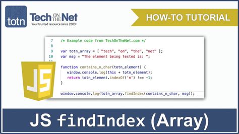 How To Use The Javascript Findindex Array Method Youtube