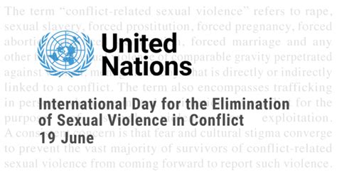 On The International Day For Elimination Of Sexual Violence In Conflict