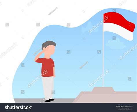 Salute Red White Flag Stock Vector (Royalty Free) 2186625533 | Shutterstock