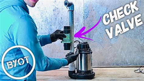 How To Install A Sump Pump Diy Check Valve Youtube