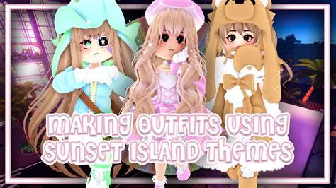 Making Outfits Using The Sunset Island Themes 💕 Royale High Youtube