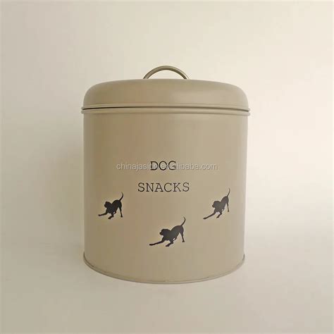 Jiangmen Metal Cat Dog Pet Dry Food Storage Container Tin With Scoop