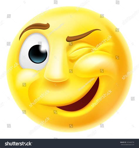 Ilustrasi Stok Happy Winking Emoji Emoticon Smiley Face 165 Hot Sex Picture