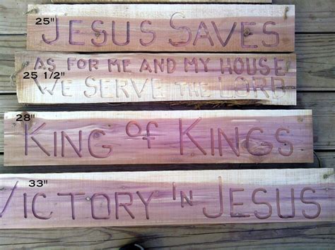 Buy Custom Made Large Sized Wooden Signs With Religious Engravings