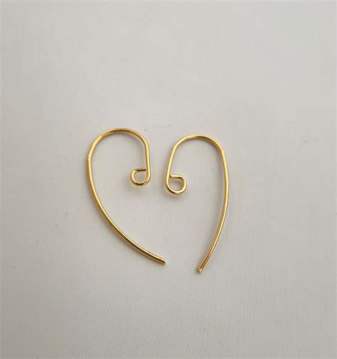 18k Gold Plated Ear Wire Earring 23mm Etsy