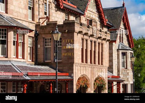 Exterior View Of Exclusive Upmarket The Fife Arms Hotel In Braemar