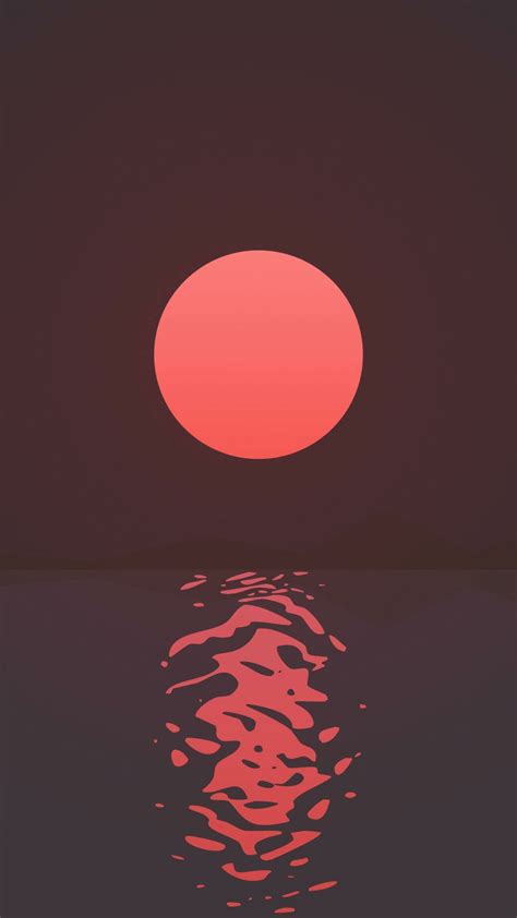 1080x1920 Ripple Water Minimal Sunset Iphone 7 6s 6 Plus And Pixel Xl