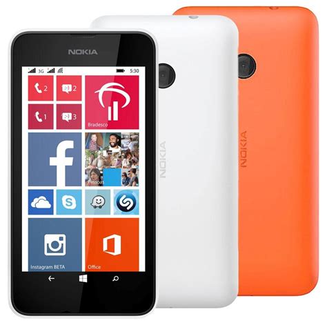 Smartphone Nokia Lumia 530 Dual Branco Com Windows Phone 81 Tela De 4