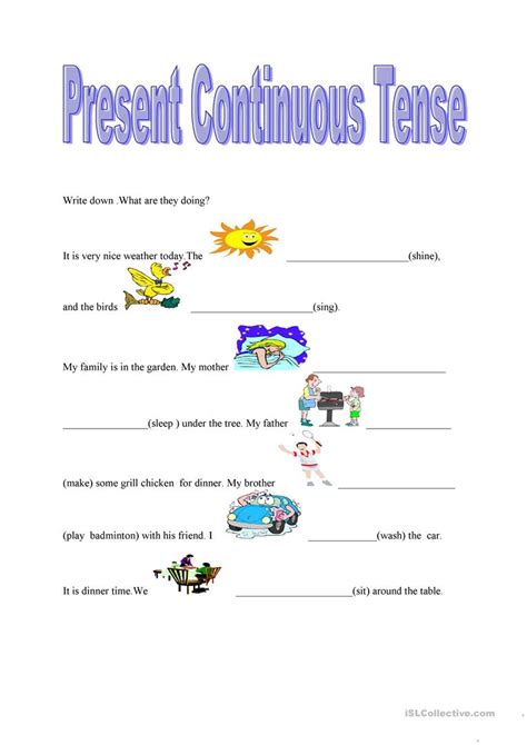 Present Continuous Tense Worksheet Free Esl Printable Worksheets Made