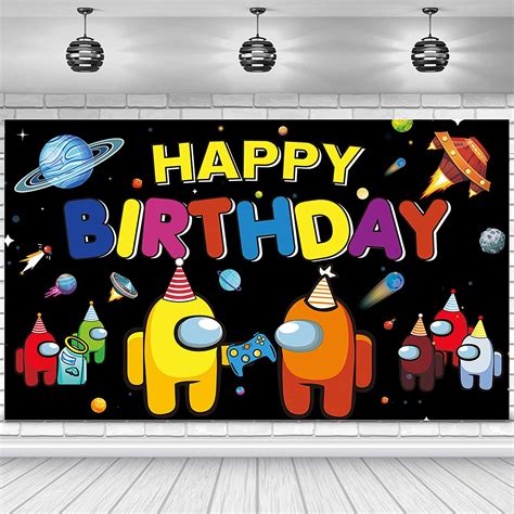Buy Among Us Birthday Decoration Among Us Game Background Banner For
