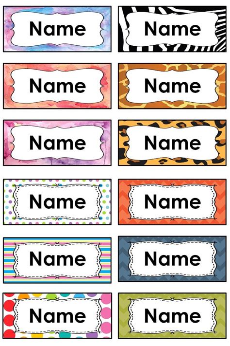 Freeprintabledesknametags Kindergarten Name Tags Editable Name Labels