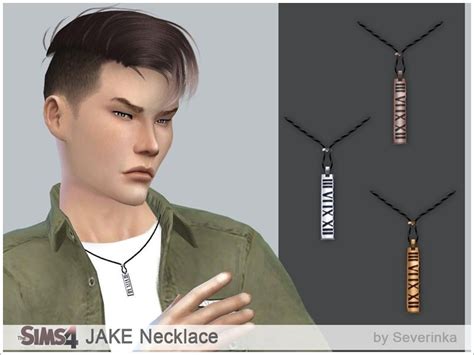 Severinkas Jake Necklace Sims 4 Sims The Sims 4 Packs