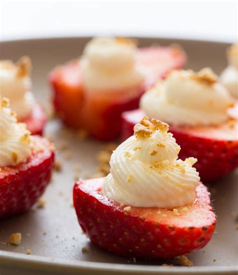 Fill cavities of cored strawberries with the cream cheese mixture. Deviled Strawberries! - Eating Disorder Solutions