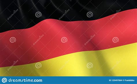 German Flag Waving In The Wind Stock Illustration Illustration Of