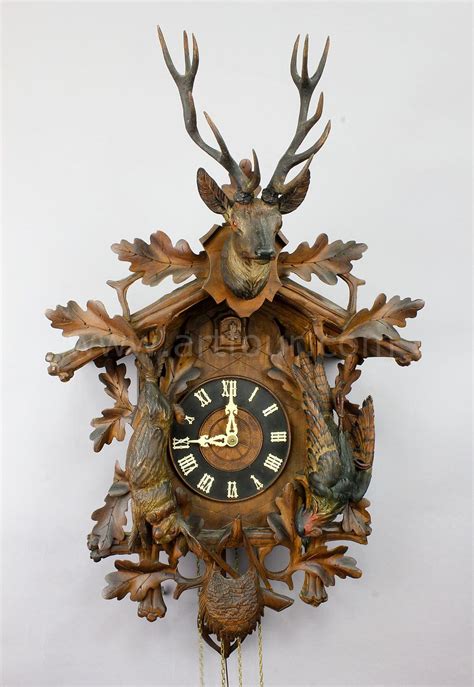 Antique Black Forest Carved Wood Cuckoo Clock Antique Clocks Vintage