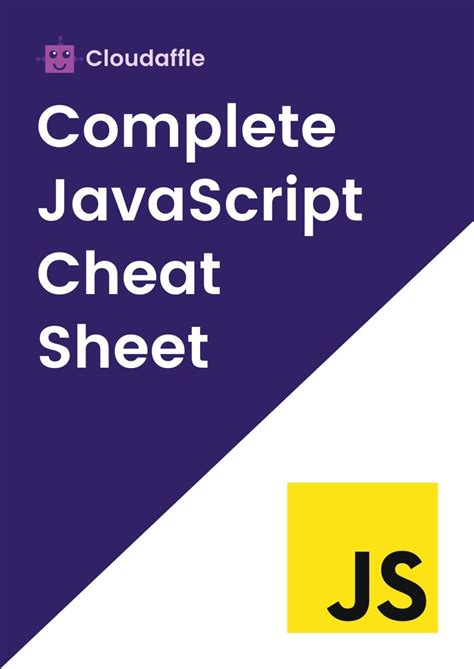 Complete Javascript Cheat Sheet Your Quick Reference Guide Connect Programming