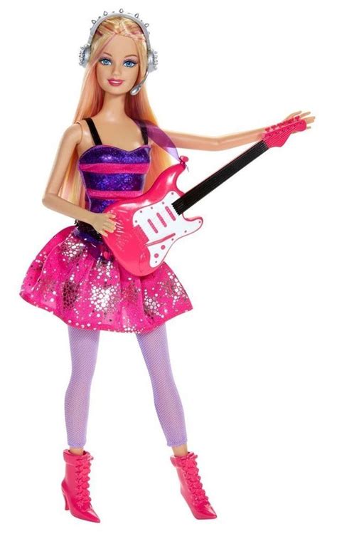 Barbie Rock Star Singer Doll Careers Pink Guitar Skirt Fashion Girl