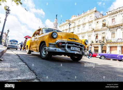 Havana Cuba Cuban Classic Car Cuban Taxi American Classic Car Parque