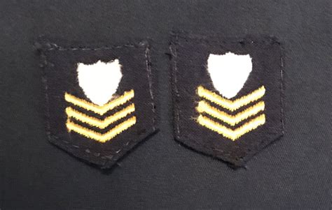 Us Coast Guard Po1 Rank Set Odu Collar Sew On Petty Officer 1st Class