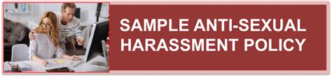 anti sexual harassment policy sample policies  procedures