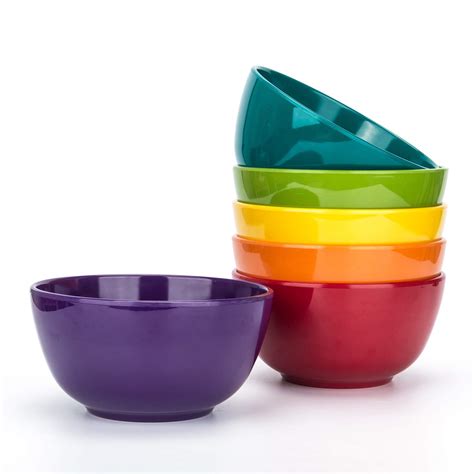 Good Product Low Price Multicolors Melamine Salad Bowls Set Of 8 6inch