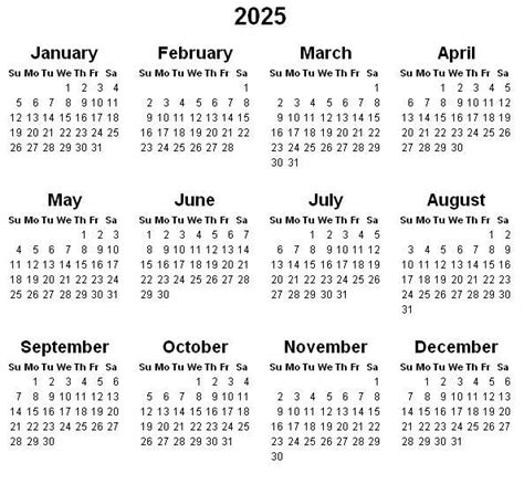 Image Result For 2025 Year Calendar Calendar Printables Calendar
