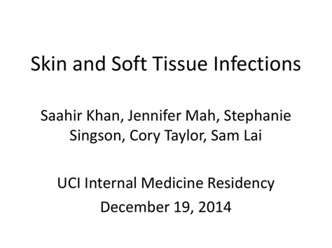 Skin And Soft Tissue Infections