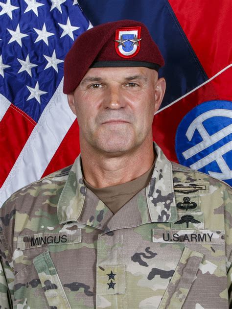 Maj Gen James J Mingus 82nd Airborne Division Commanding General