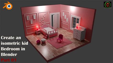 Blender 3d Modeling How To Create An Isometric Kid Bedroom Part 1