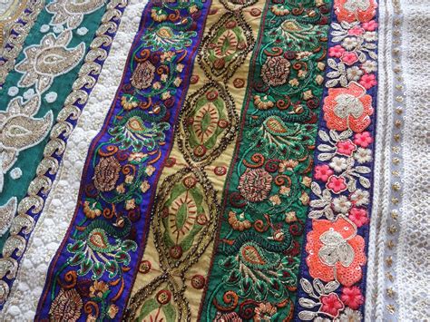 Indian Fabric Embroidered Fabric Bridal Lace Work Fabric Etsy