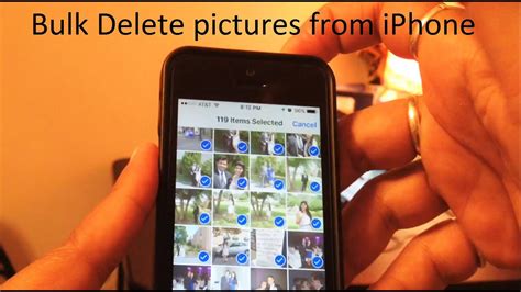 You might want to bulk delete photos from an iphone so you can sell it, pass it on to a friend or family member, or simply free up space. How to bulk delete photos from iPhone 5/5s/6/6s/6sp - YouTube