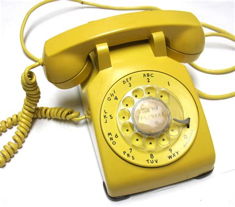 Bell Golden Yellow Rotary Dial Telephone 1962 Vintage Phone