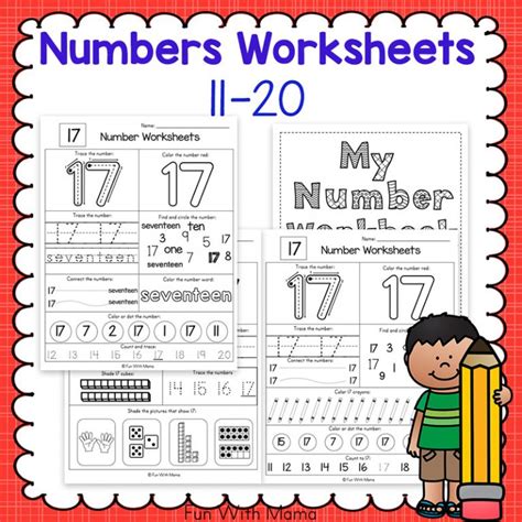 Number Worksheets 11 20 Fun With Mama Shop