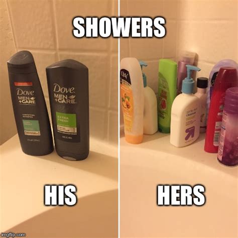 His And Hers Shower Supplies Imgflip