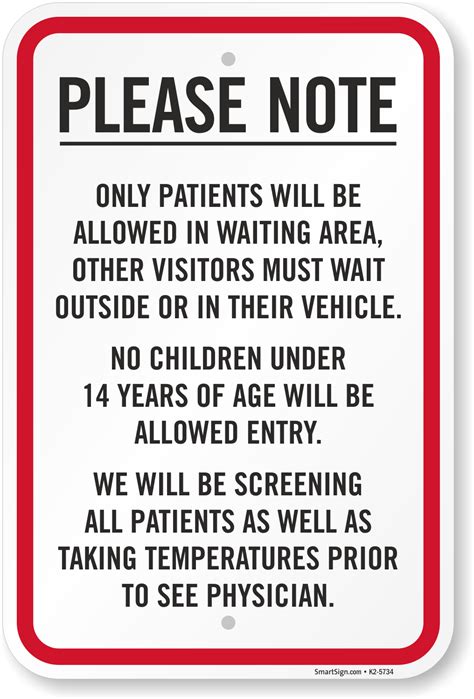 Social Distancing Signs For Waiting Rooms Custom And Stock