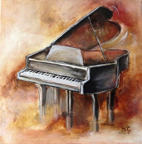 Piano Painting Music Painting Piano On Canvas Music Wall Art Etsy En