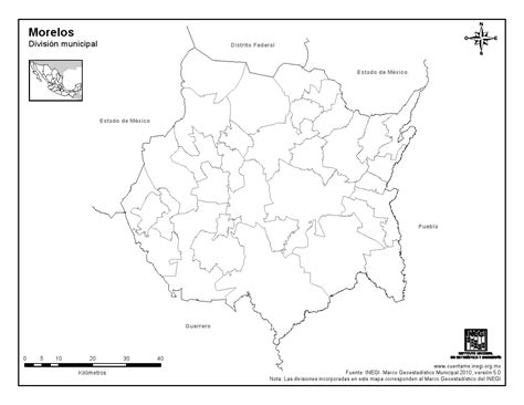 Mapa Para Imprimir De Morelos Mapa Mudo De Municipios De Morelos Inegi