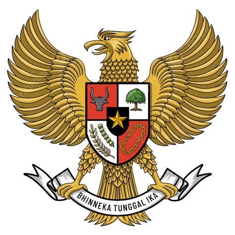 รูปโลโก้ Garuda Pancasila สัญลักษณ์ประเทศชาวอินโดนีเซียสำหรับวันประกาศ