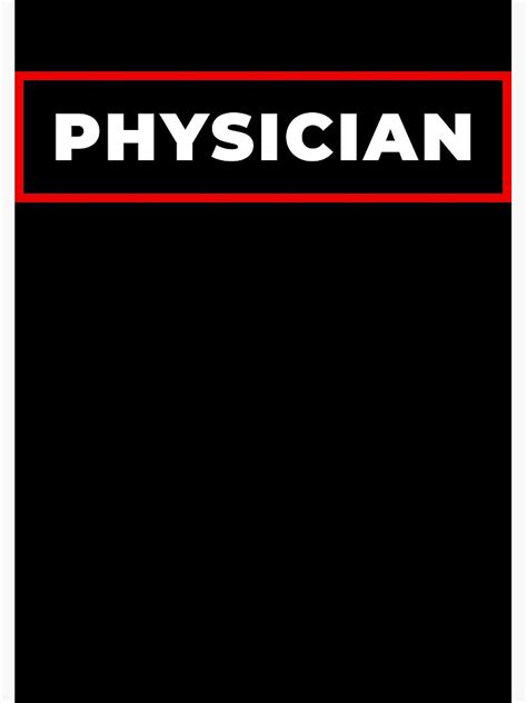 Physician Red Frame Poster For Sale By Svpod Redbubble
