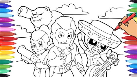 Brawl stars is a mobile game developed by supercell in 2018. BRAWL STARS COLORING PAGES - HOW TO DRAW AND COLOR ...