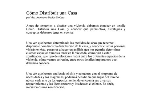 Distribucion De Viviendas Cómo Distribuir Una Casa Por Vlsc Arquitecto Decide Tu Casa Antes