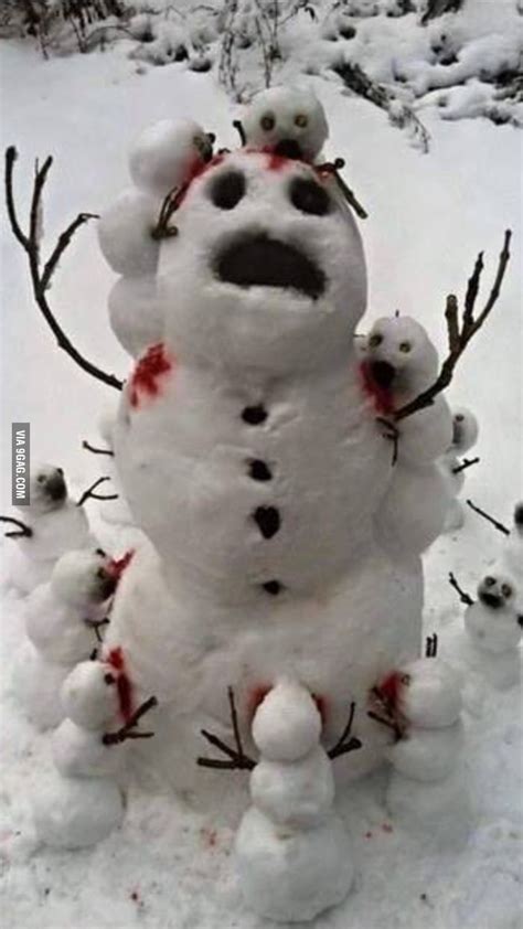 Some Scary Ass Snowman 9gag