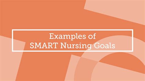 Examples Of Smart Nursing Goals Youtube