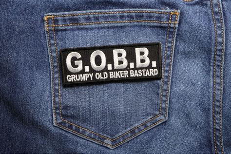 Gobb Grumpy Old Biker Bastard Patch Thecheapplace