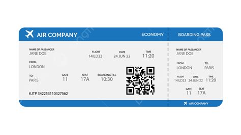 Boarding Pass Template Isolated On White Background Departure Coupon Invitation Png And