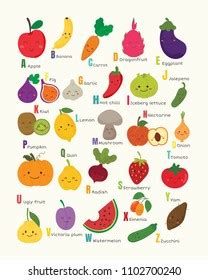 Have a go at this alphabet challenge and see if you can come up with one. Vegetable Chart Images, Stock Photos & Vectors | Shutterstock