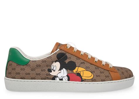Gucci Mens Gg Mickey Mouse Disney Ace Sneakers Brand Size 10 602548
