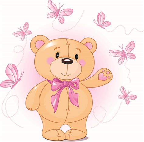 Teddy Bear Cartoon Cute Cartoon Teddy Bear Vector 01 Teddy Bear
